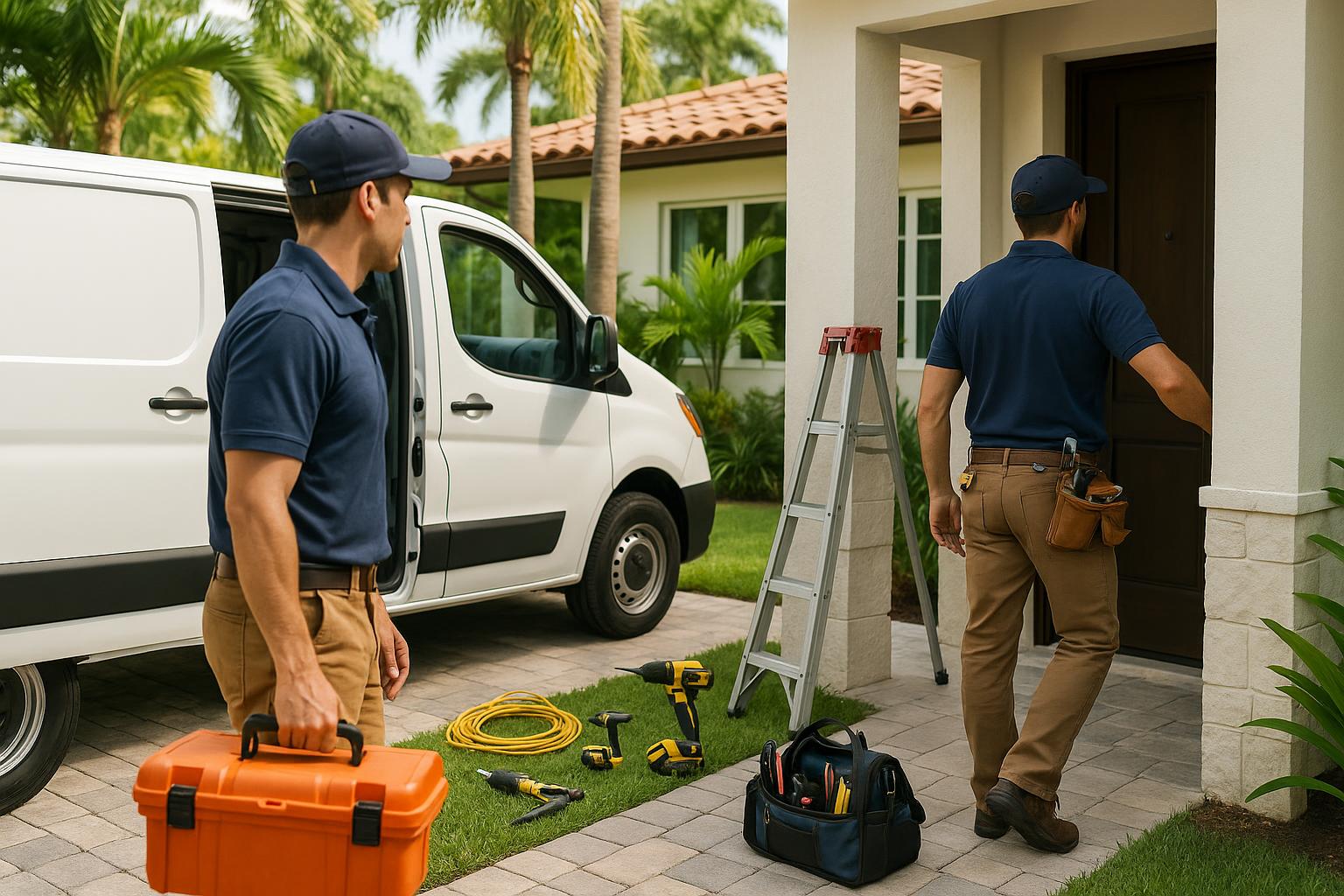 Room under renovation with tools and furniture.
